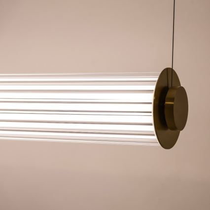 Zuma Line - Ρυθμιζόμενο LED κρεμαστό φωτιστικό με καλώδιο LED/39W/230V 2700-6500K χρυσό + τηλεχειριστήριο