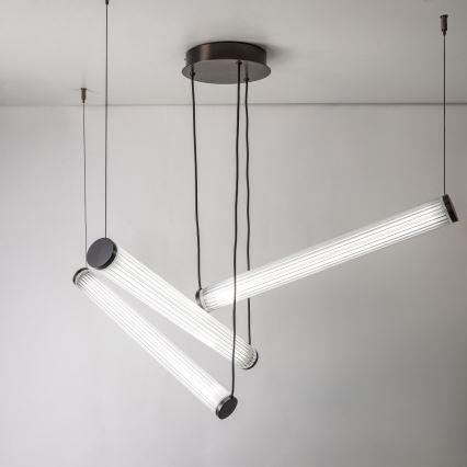 Zuma Line - Ρυθμιζόμενος LED πολυέλαιος σε καλώδιο LED/64W/230V 2700-6500K μαύρος + τηλεχειριστήριο