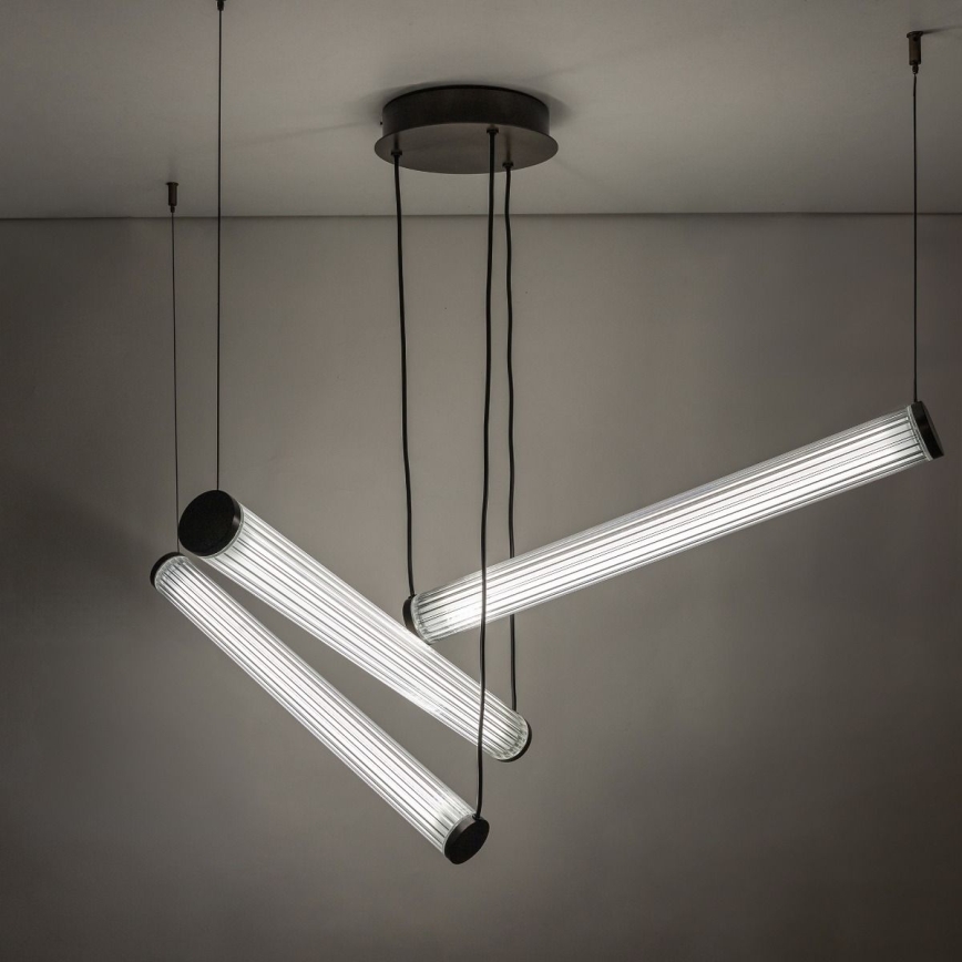 Zuma Line - Ρυθμιζόμενος LED πολυέλαιος σε καλώδιο LED/64W/230V 2700-6500K μαύρος + τηλεχειριστήριο