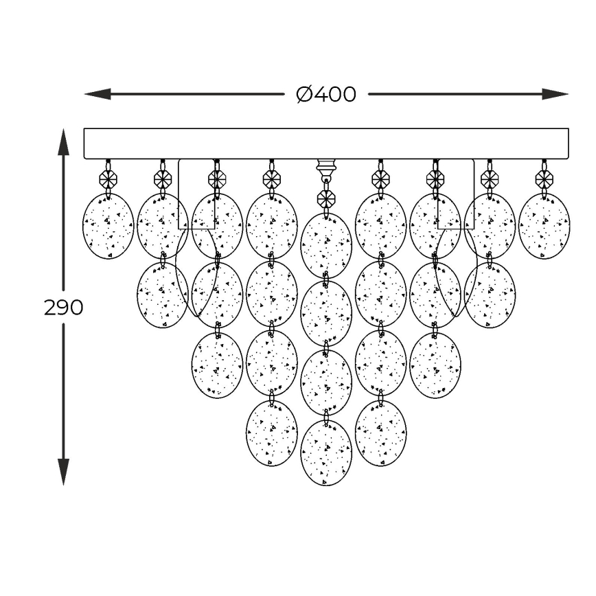 Zuma Line - Πλαφονιέρα οροφής 5xE14/40W/230V γυαλιστερό χρώμιο