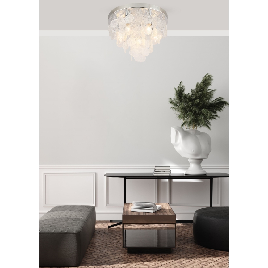 Zuma Line - Πλαφονιέρα οροφής 8xE14/40W/230V γυαλιστερό χρώμιο