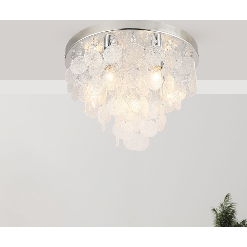 Zuma Line - Πλαφονιέρα οροφής 8xE14/40W/230V γυαλιστερό χρώμιο