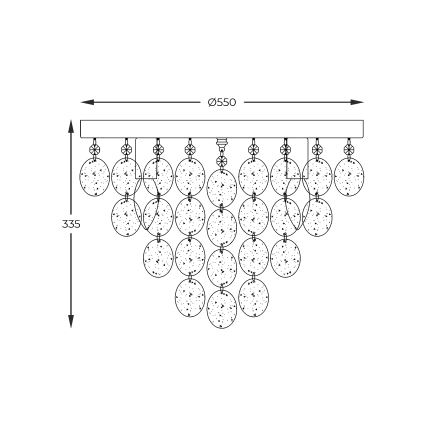 Zuma Line - Πλαφονιέρα οροφής 8xE14/40W/230V γυαλιστερό χρώμιο
