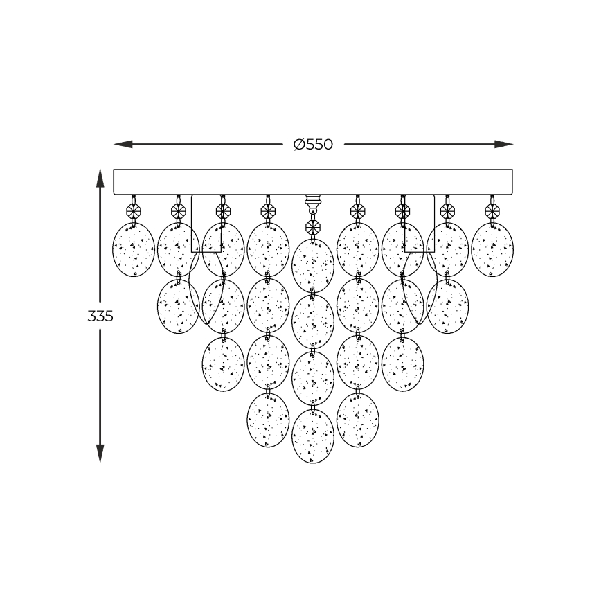 Zuma Line - Πλαφονιέρα οροφής 8xE14/40W/230V γυαλιστερό χρώμιο
