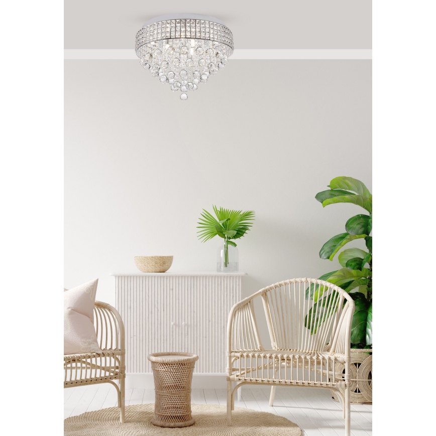 Zuma Line - Φωτιστικό οροφής 9xG9/25W/230V διάμετρος 50 cm γυαλιστερό χρώμιο