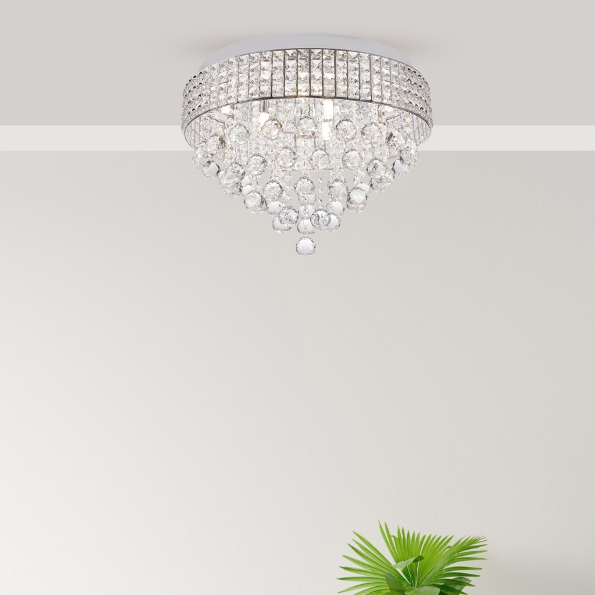 Zuma Line - Φωτιστικό οροφής 9xG9/25W/230V διάμετρος 50 cm γυαλιστερό χρώμιο