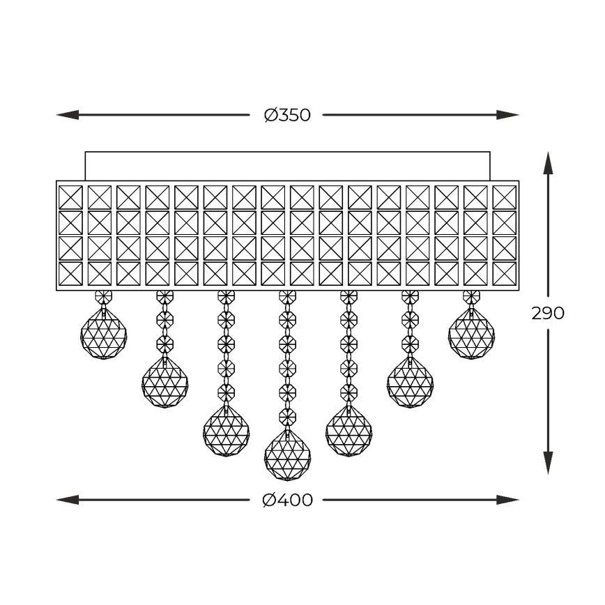 Zuma Line - Φωτιστικό οροφής 6xG9/25W/230V διάμετρος 40 cm γυαλιστερό χρώμιο