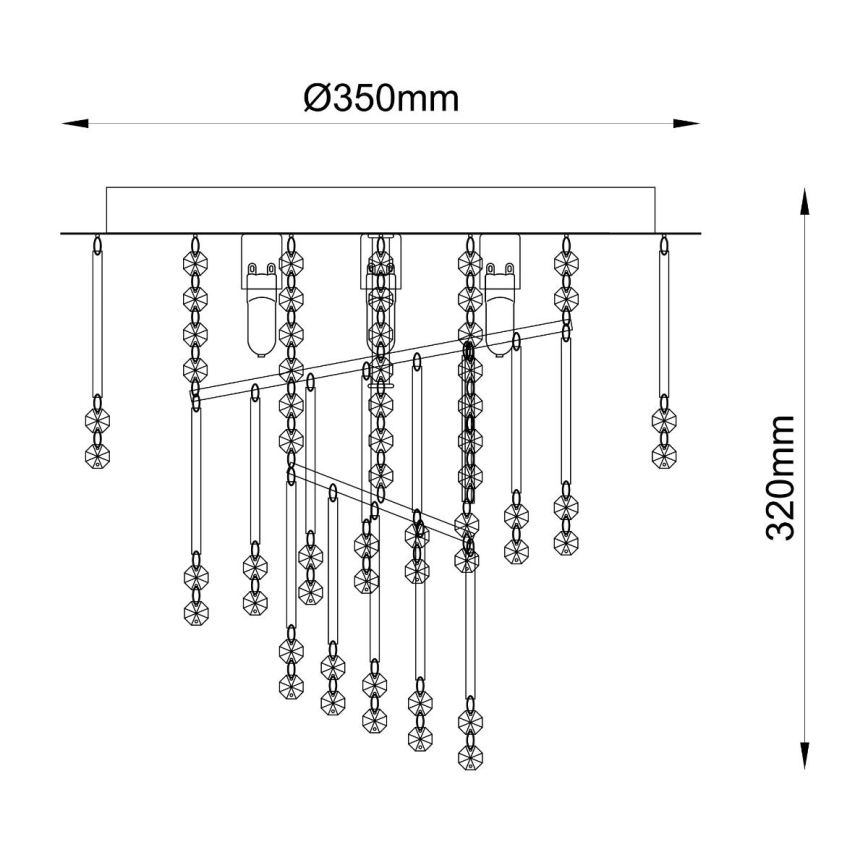 Zuma Line - Φωτιστικό οροφής 4xG9/25W/230V Ø 35 cm γυαλιστερό χρώμιο/διάφανο