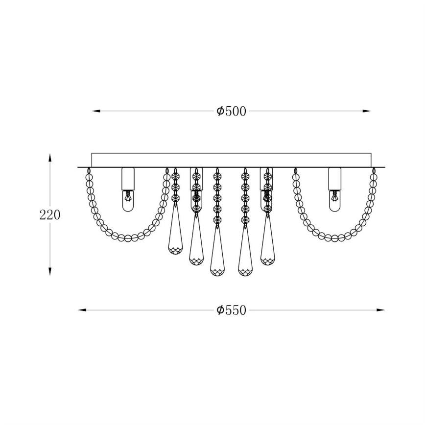 Zuma Line - Φωτιστικό οροφής 8xG9/25W/230V διάμετρος 55 cm γυαλιστερό χρώμιο
