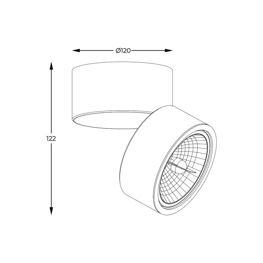 Zuma Line - Σποτ φωτιστικό 1xGU10-ES111/15W/230V μαύρο