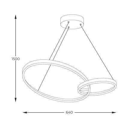 Zuma Line -  Κρεμαστό φωτιστικό οροφής LED LED/36W/230V 3000/4000/6000K χρυσαφί
