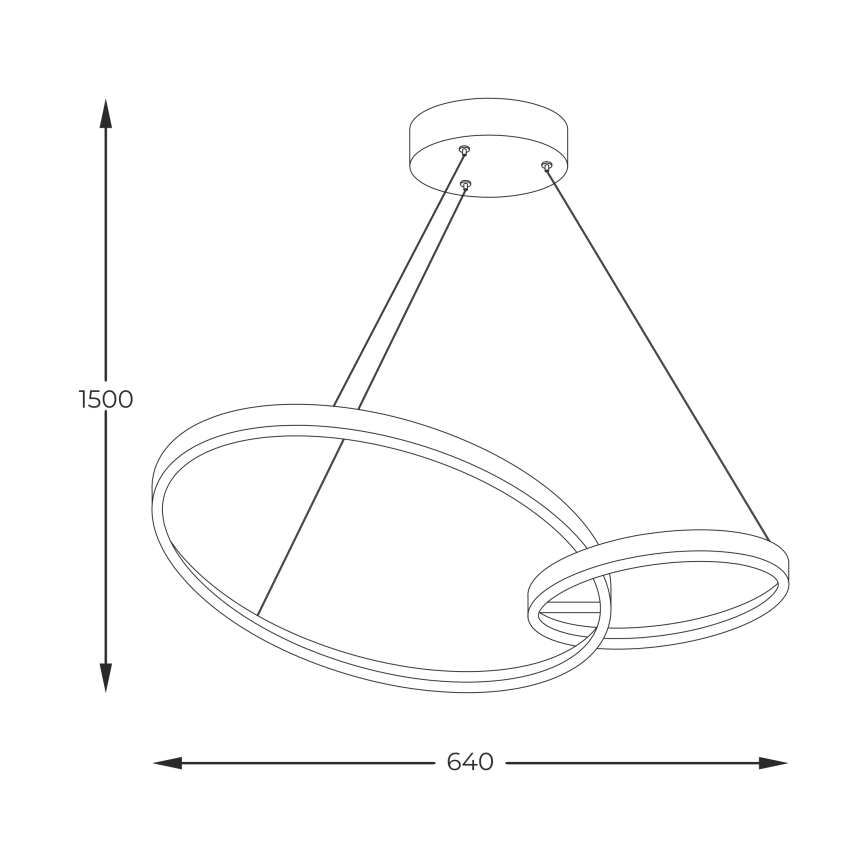 Zuma Line -  Κρεμαστό φωτιστικό οροφής LED LED/36W/230V 3000/4000/6000K χρυσαφί