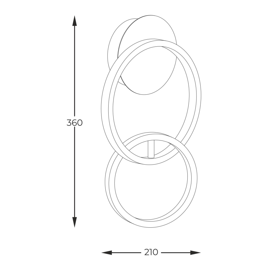 Zuma Line - Φωτιστικό τοίχου LED LED/18W/230V 3000/4000/6000K χρυσαφί