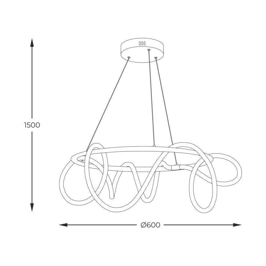 Zuma Line -  Κρεμαστό φωτιστικό οροφής LED LED/58W/230V 3000/4000/6000K χρυσαφί