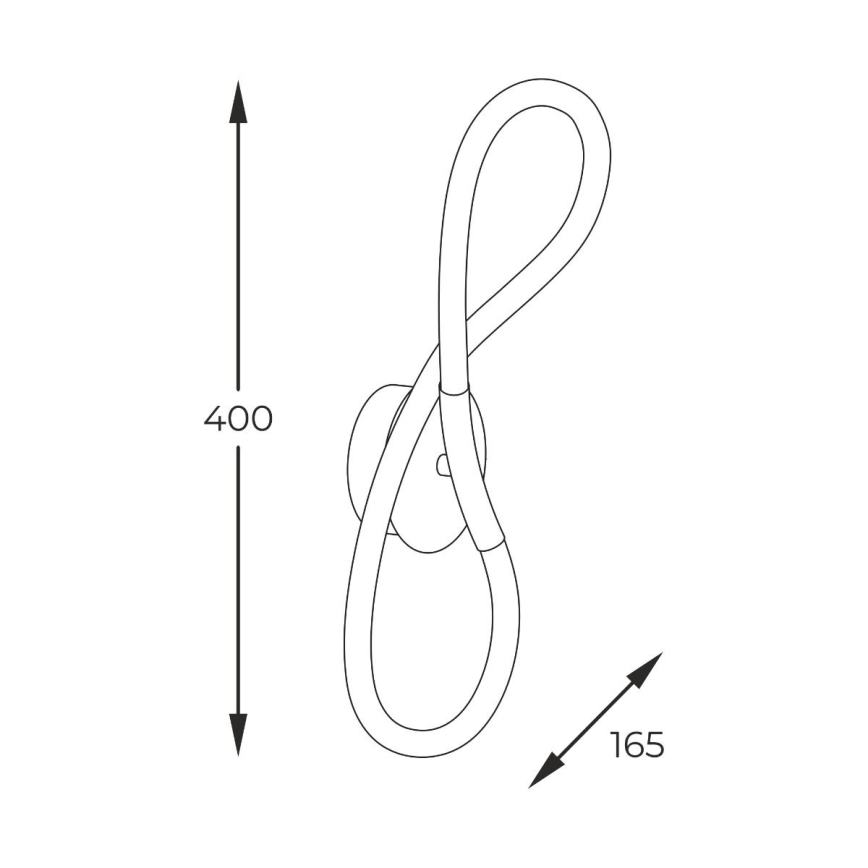 Zuma Line - Φωτιστικό τοίχου LED LED/14W/230V 3000/4000/6000K μαύρο
