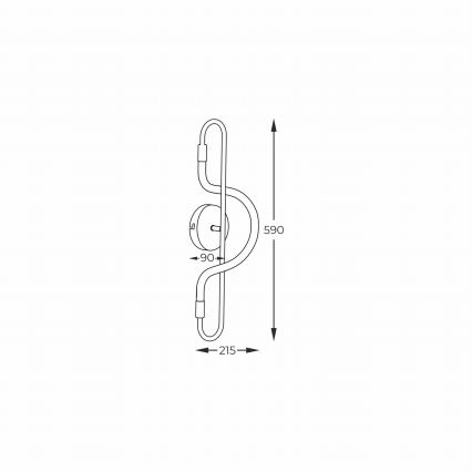 Zuma Line - Φωτιστικό τοίχου LED BALBO LED/10W/230V 3000/4000/6000K μαύρο