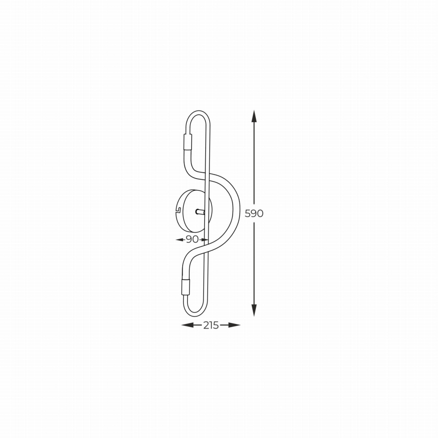 Zuma Line - Φωτιστικό τοίχου LED BALBO LED/10W/230V 3000/4000/6000K μαύρο