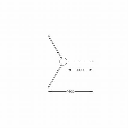 Zuma Line - LED Πλαφονιέρα οροφής LED/42W/230V 3000/4000/6000K μαύρο