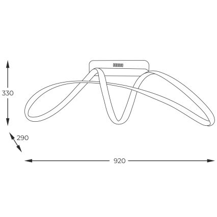 Zuma Line - LED Πλαφονιέρα οροφής LED/50W/230V 3000/4000/6000K χρυσαφί