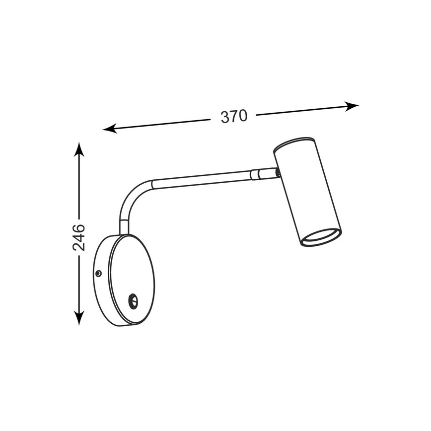 Zuma Line- Επιτοίχιο φωτιστικό 1xGU10/50W/230V μαύρο