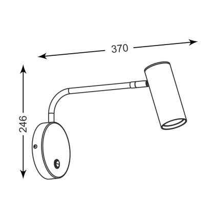 Zuma Line - Επιτοίχιο φωτιστικό 1xGU10/50W/230V γυαλιστερό χρώμιο