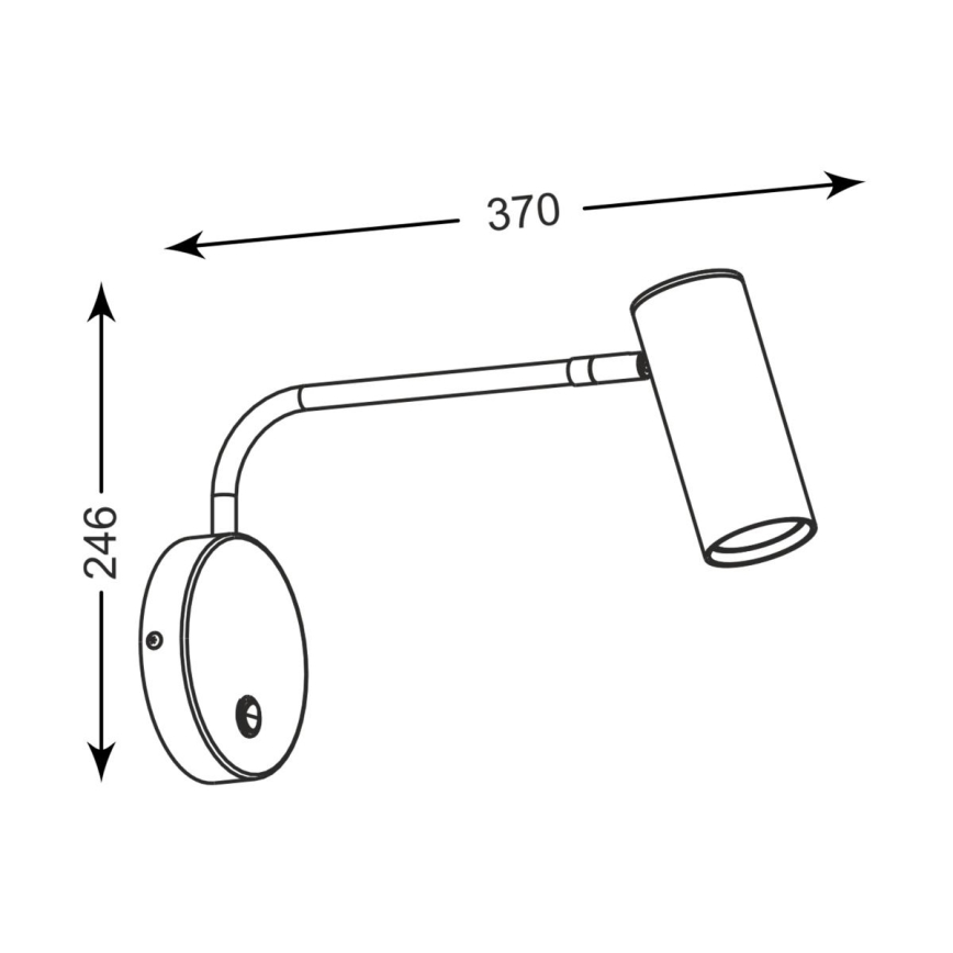 Zuma Line - Επιτοίχιο φωτιστικό 1xGU10/50W/230V γυαλιστερό χρώμιο