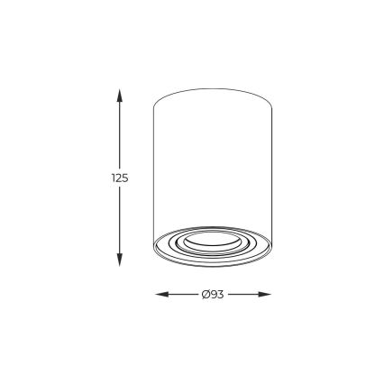 Zuma Line - LED RGBW ρυθμιζόμενο σποτ φωτιστικό 1xGU10/4,8W/230V, μαύρο + τηλεχειριστήριο