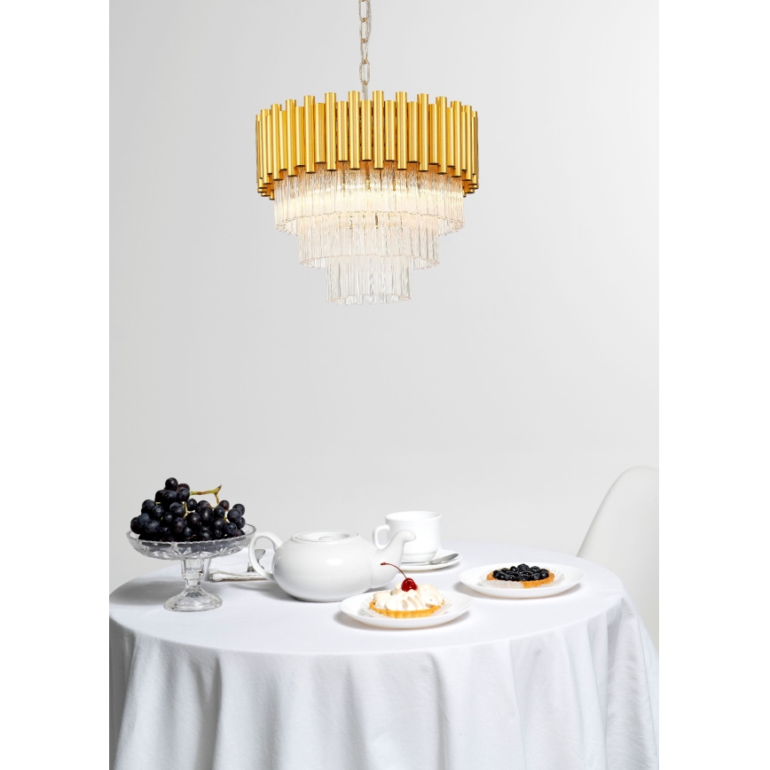 Zuma Line -  Κρεμαστό φωτιστικό οροφής 4xE14/40W/230V χρυσαφί