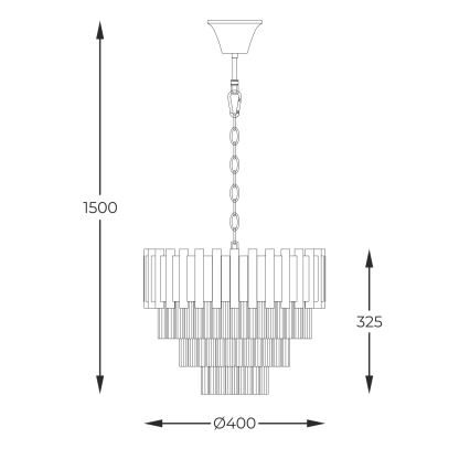 Zuma Line -  Κρεμαστό φωτιστικό οροφής 4xE14/40W/230V χρυσαφί