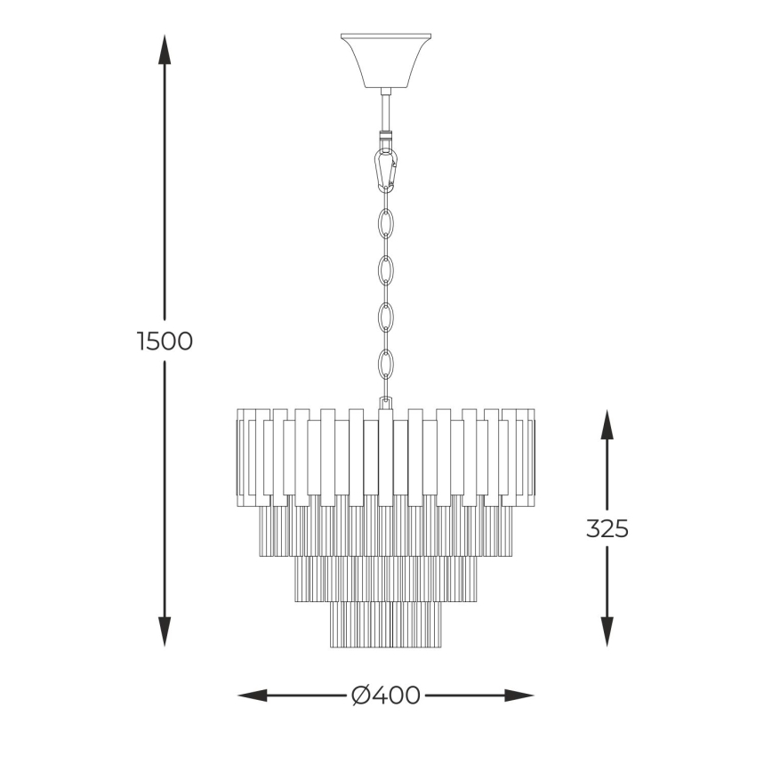 Zuma Line -  Κρεμαστό φωτιστικό οροφής 4xE14/40W/230V χρυσαφί