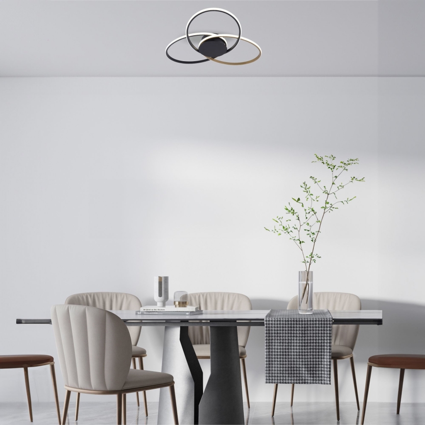 Zuma Line - Φωτιστικό οροφής LED LED/60W/230V 3000/4000/6000K μαύρο/χρυσαφί