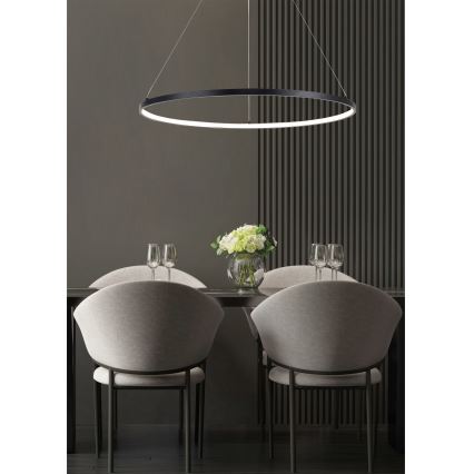 Zuma Line - LED κρεμαστό φωτιστικό με καλώδιο LED/36W/230V 3000/4000/6000K Ø 80 cm μαύρο