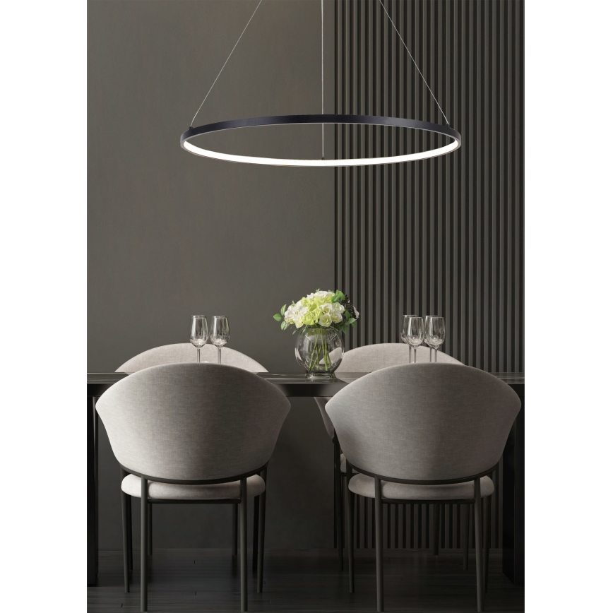 Zuma Line - LED κρεμαστό φωτιστικό με καλώδιο LED/36W/230V 3000/4000/6000K Ø 80 cm μαύρο