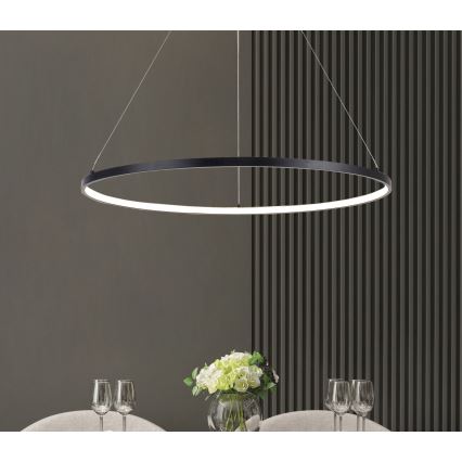 Zuma Line - LED κρεμαστό φωτιστικό με καλώδιο LED/36W/230V 3000/4000/6000K Ø 80 cm μαύρο