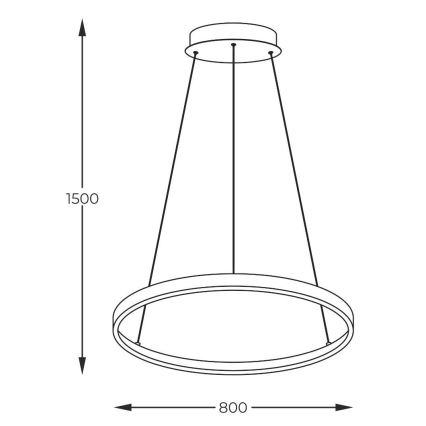 Zuma Line -  Κρεμαστό φωτιστικό οροφής LED LED/36W/230V 3000/4000/6000K διάμετρος 80 cm χρυσαφί