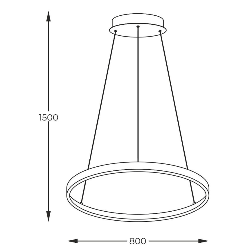 Zuma Line -  Κρεμαστό φωτιστικό οροφής LED LED/36W/230V 3000/4000/6000K διάμετρος 80 cm χρυσαφί