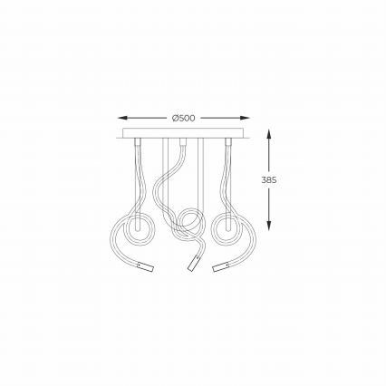 Zuma Line - LED Πλαφονιέρα οροφής LED/45W/230V 3000/4000/6000K μαύρο