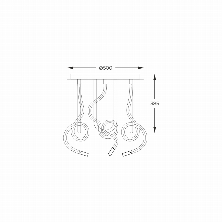 Zuma Line - LED Πλαφονιέρα οροφής LED/45W/230V 3000/4000/6000K μαύρο
