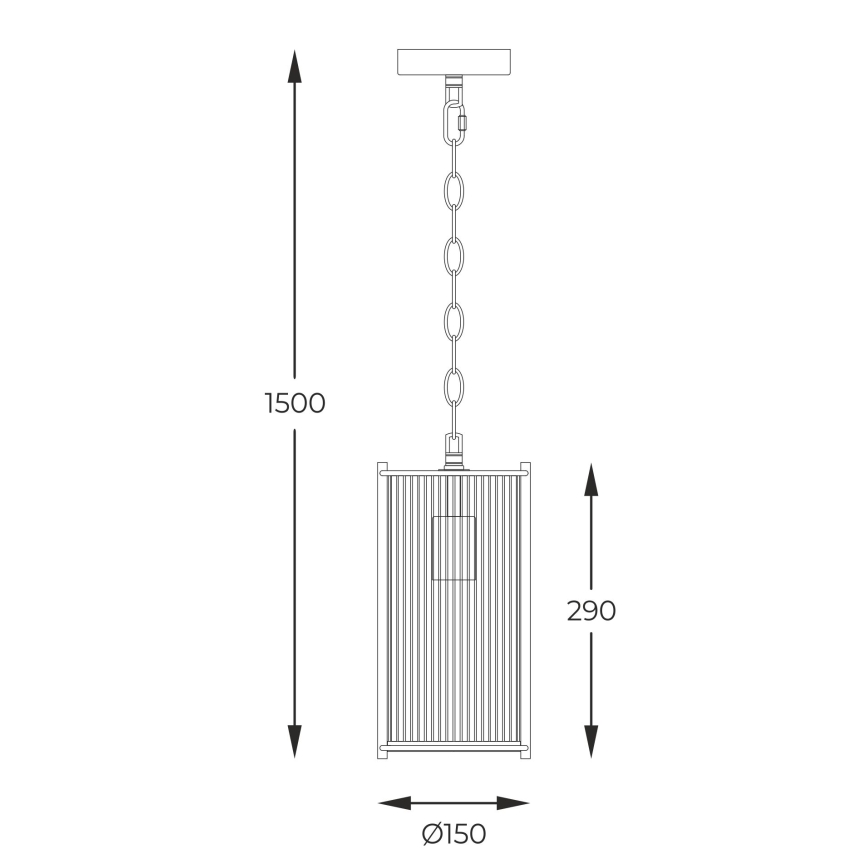 Zuma Line - Κρεμαστό φωτιστικό οροφής 1xE27/40W/230V γυαλιστερό χρώμιο