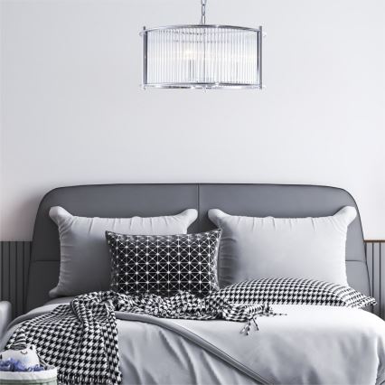 Zuma Line - Κρεμαστό φωτιστικό οροφής 3xE27/40W/230V γυαλιστερό χρώμιο