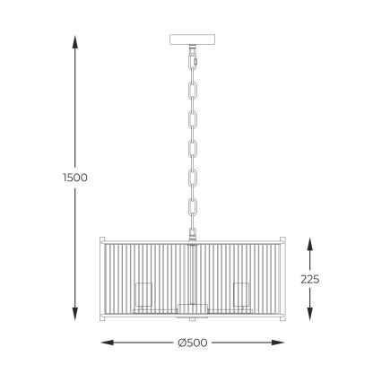 Zuma Line - Κρεμαστό φωτιστικό οροφής 3xE27/40W/230V γυαλιστερό χρώμιο