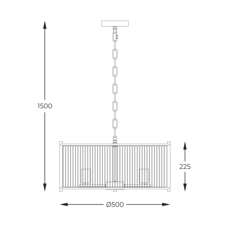 Zuma Line - Κρεμαστό φωτιστικό οροφής 3xE27/40W/230V γυαλιστερό χρώμιο