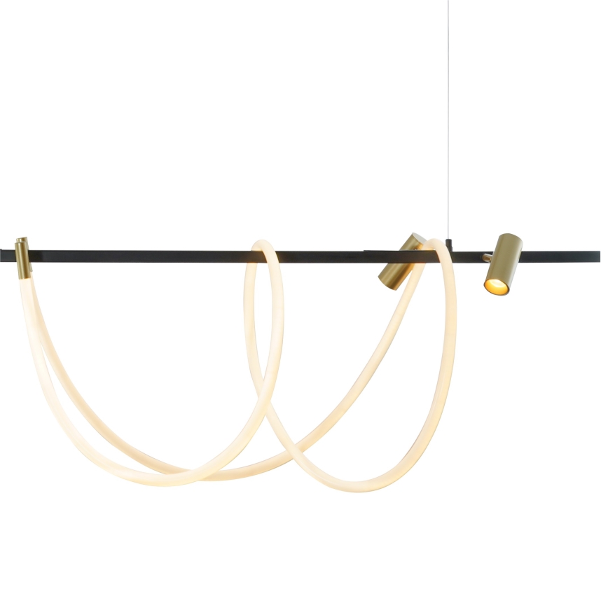 Zuma Line - Led Dimmable κρεμαστό φωτιστικό οροφής LED/60W + LED/7,5W/230V 2700-6000K μαύρο/χρυσό + τηλεχειριστήριο