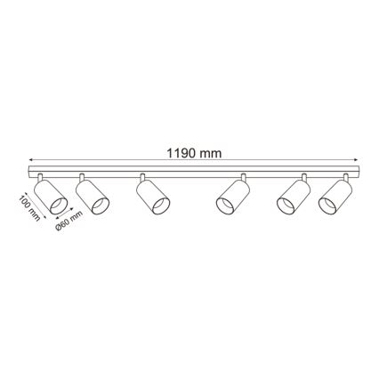 Zuma Line - Φωτιστικό σποτ 6xGU10/50W/230V χρυσό