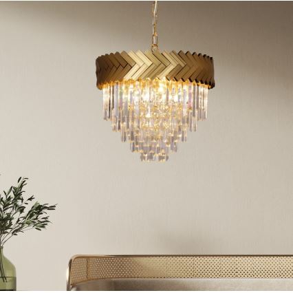 Zuma Line -  Κρεμαστό φωτιστικό οροφής 9xE14/40W/230V χρυσαφί