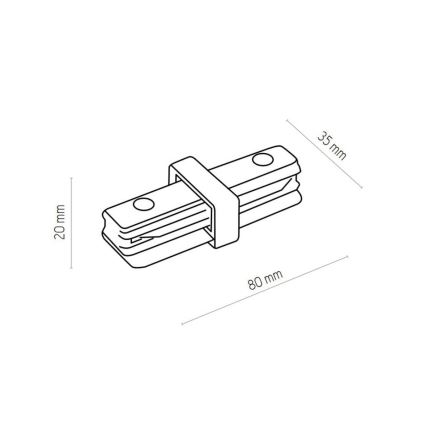 Zuma Line - Σποτ για σύστημα ράγας 8xGU10/10W/230V μαύρο + rail accessories