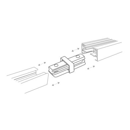 Zuma Line - Σποτ για σύστημα ράγας 8xGU10/10W/230V μαύρο + rail accessories