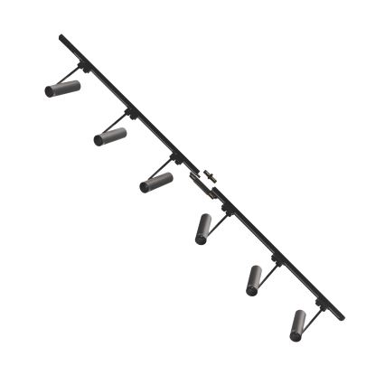 Zuma Line - Σποτ ράγας 6xGU10/35W/230V μαύρο