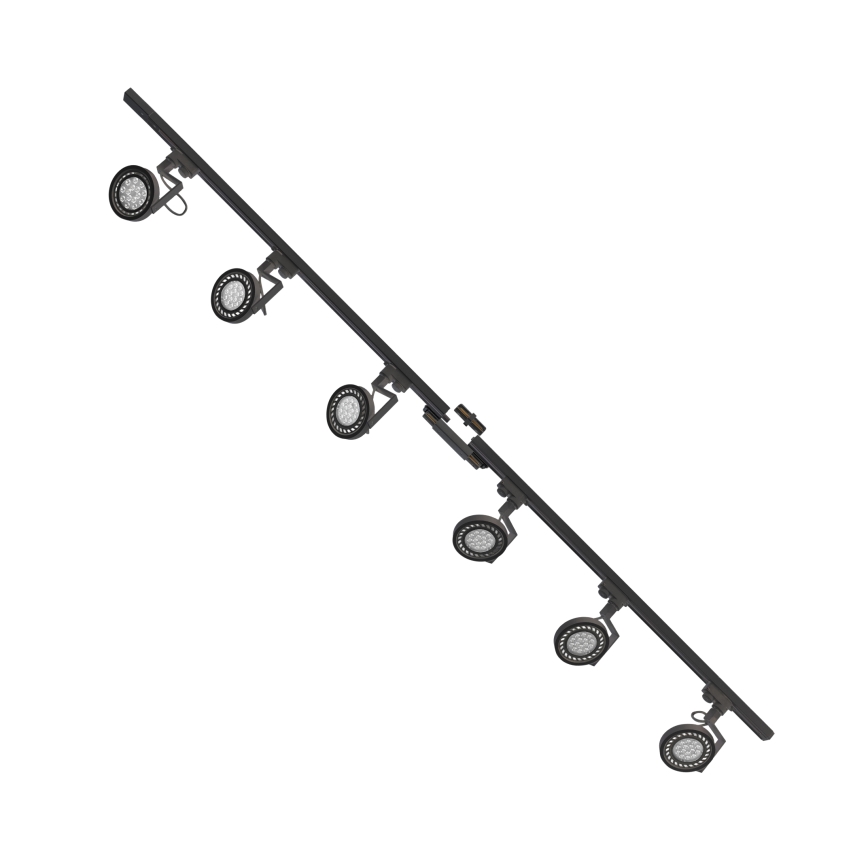 Zuma Line - Σποτ ράγας 6xGU10/10W/230V μαύρο