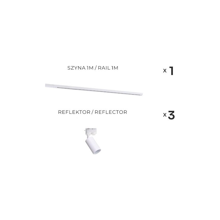 Zuma Line - Σποτ για σύστημα ράγας 3xGU10/35W/230V λευκό